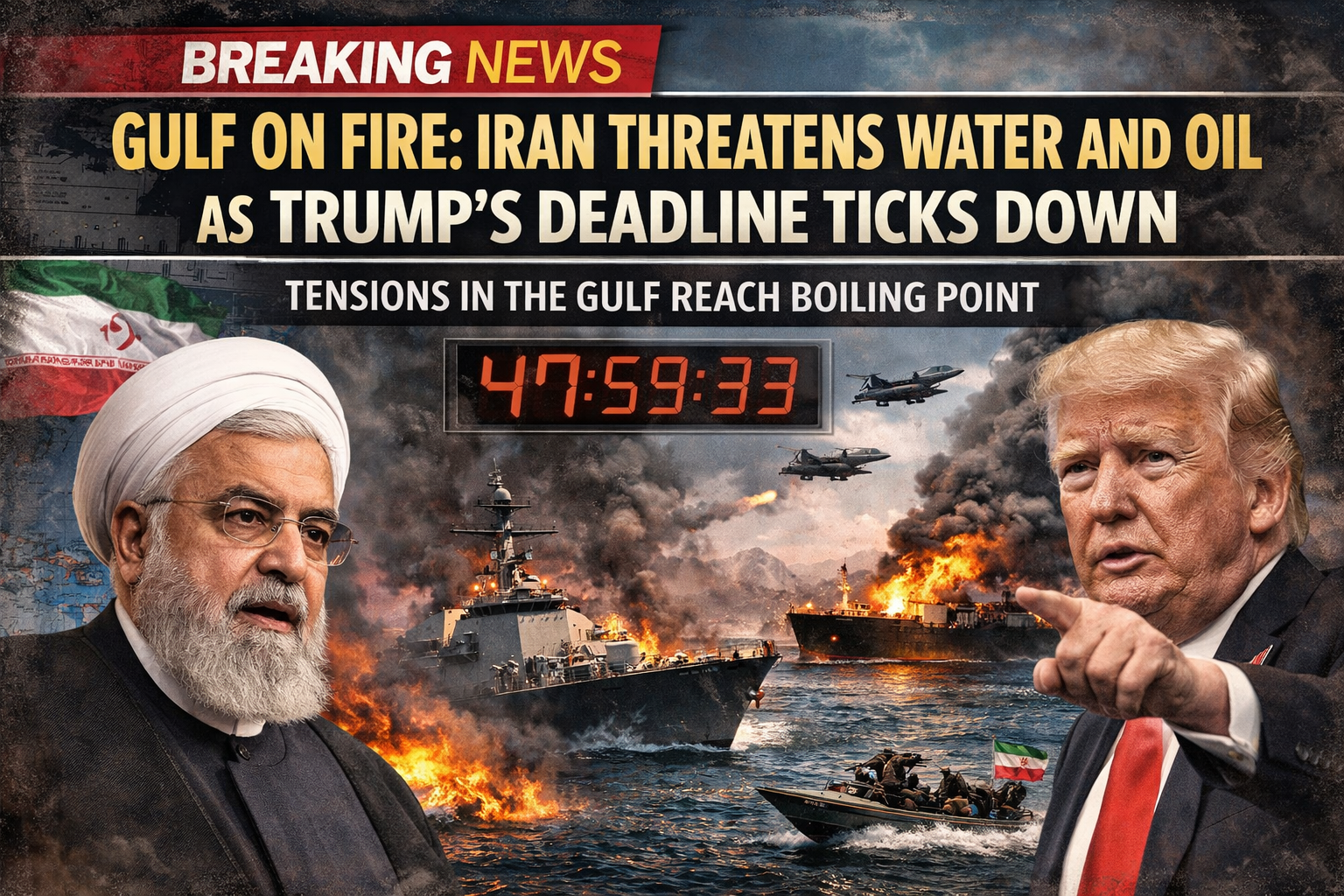 Gulf on Fire: Iran Threatens Water and Oil as Trump's Deadline Ticks Down