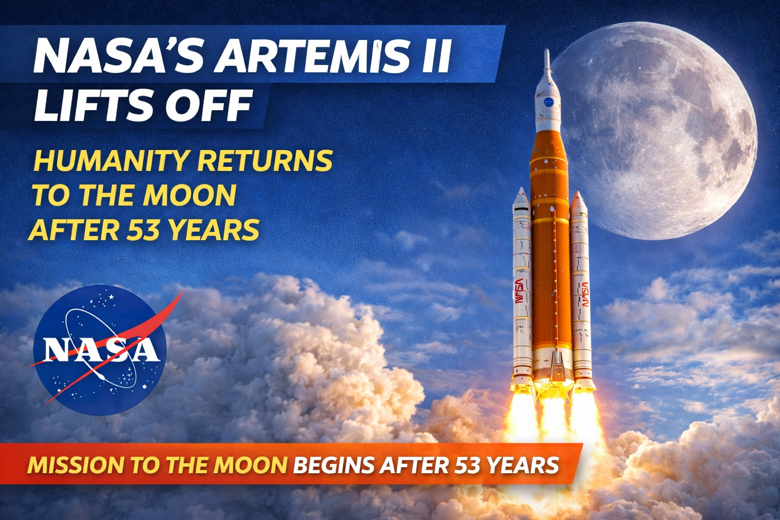 NASA's Artemis II Lifts Off: Humanity Returns to the Moon After 53 Years