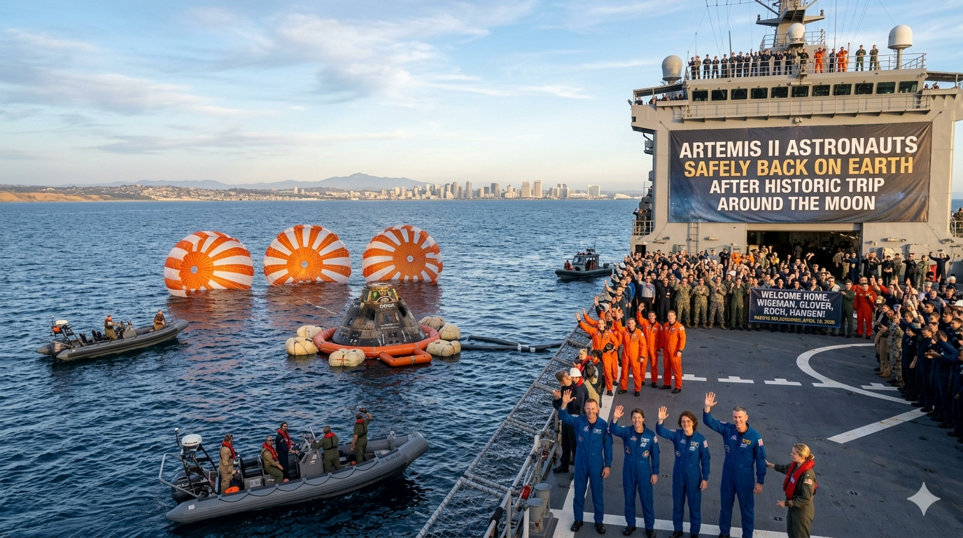 Artemis II Astronauts Safely Back on Earth After Historic Trip Around the Moon
