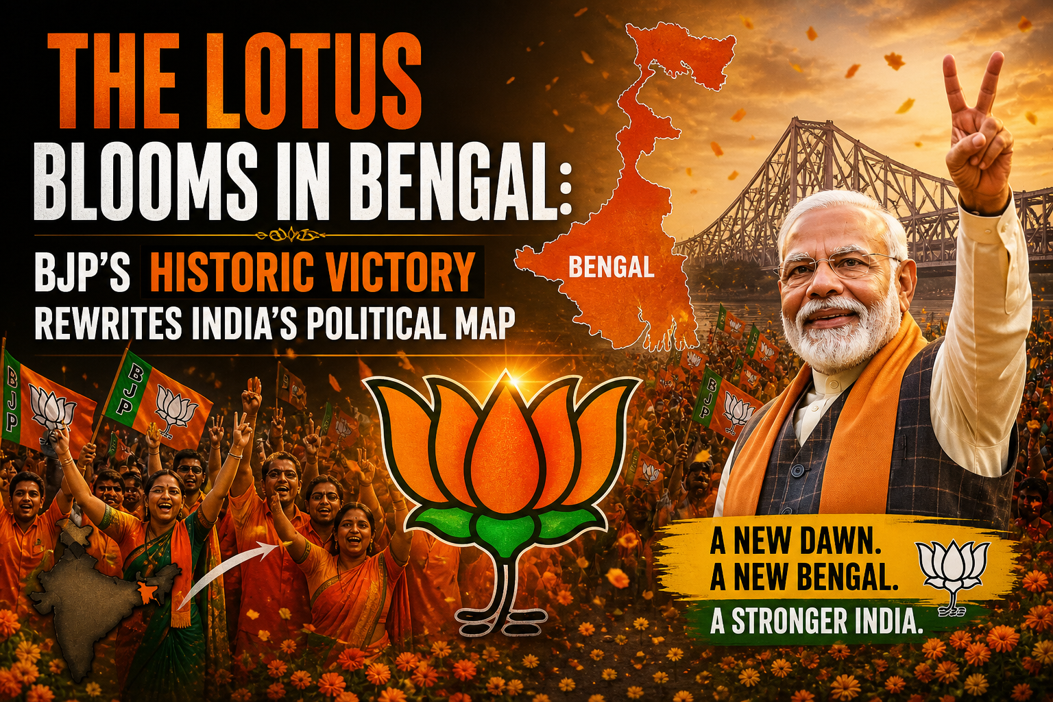 The Lotus Blooms in Bengal: BJP's Historic Victory Rewrites India's Political Map