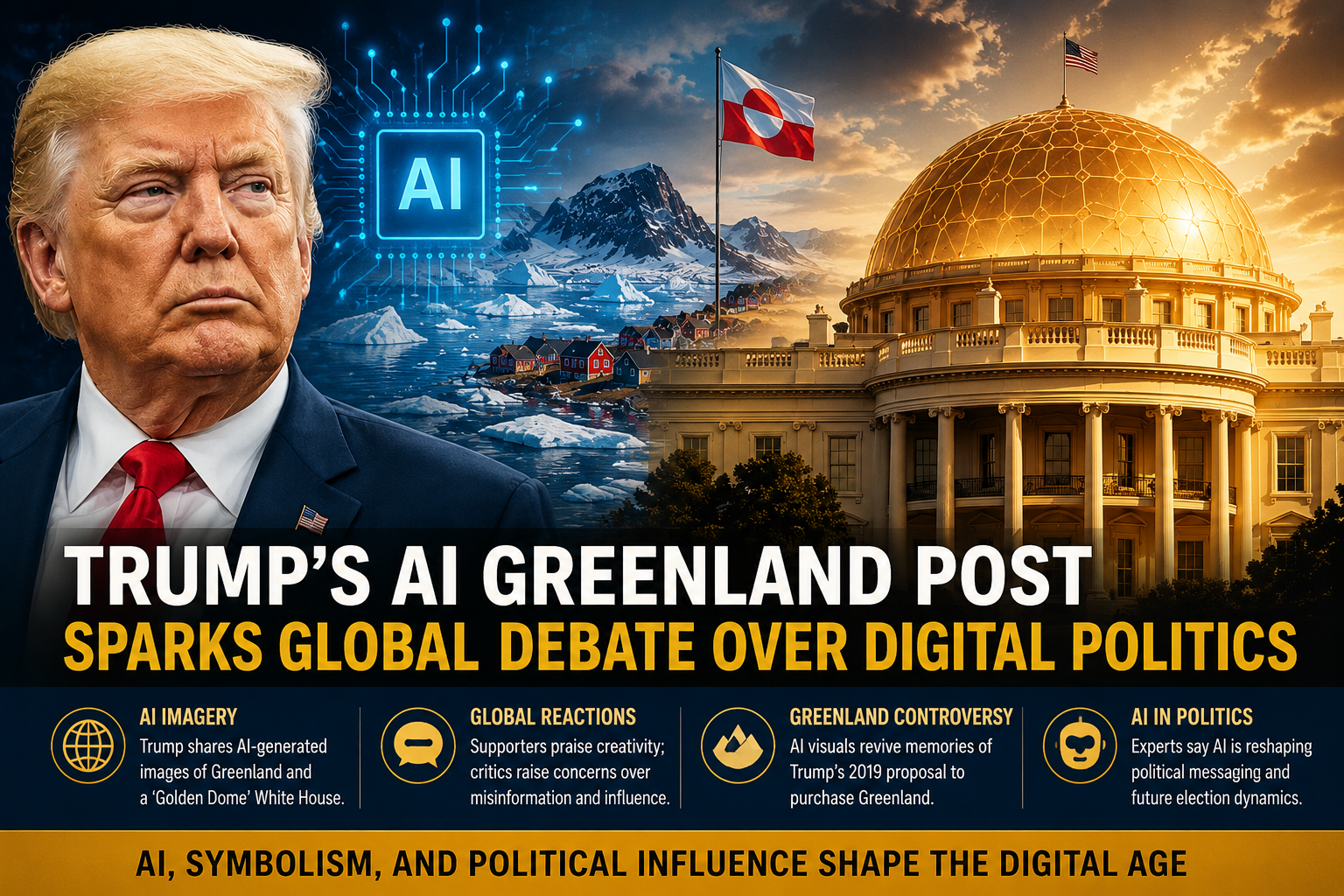 Trump’s AI Greenland Post Sparks Global Debate Over Digital Politics