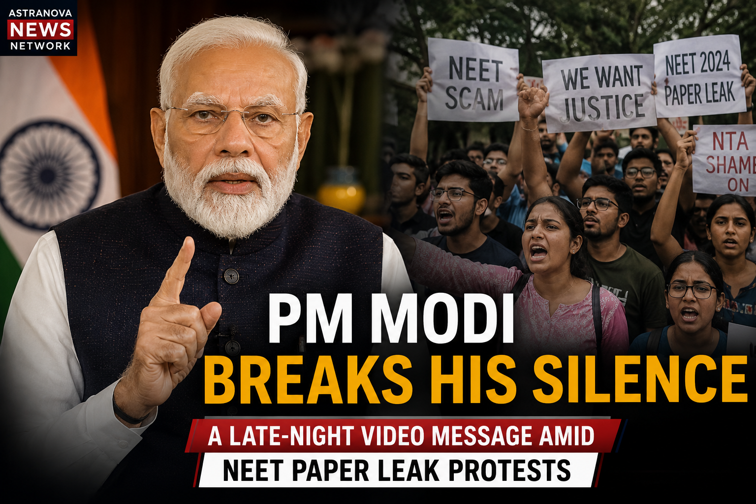 PM Modi Breaks His Silence: A Late-Night Video Message Amid NEET Paper Leak Protests